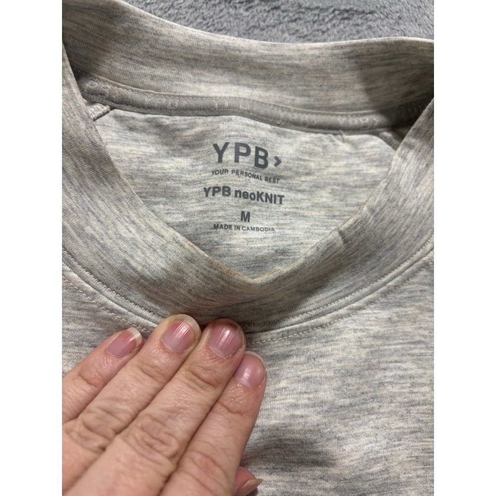 Abercrombie & Fitch YPB neoKNIT Crewneck Sweatshirt Grey Heather Mens Medium - Picture 6 of 12